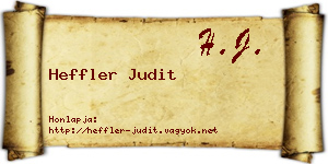 Heffler Judit névjegykártya